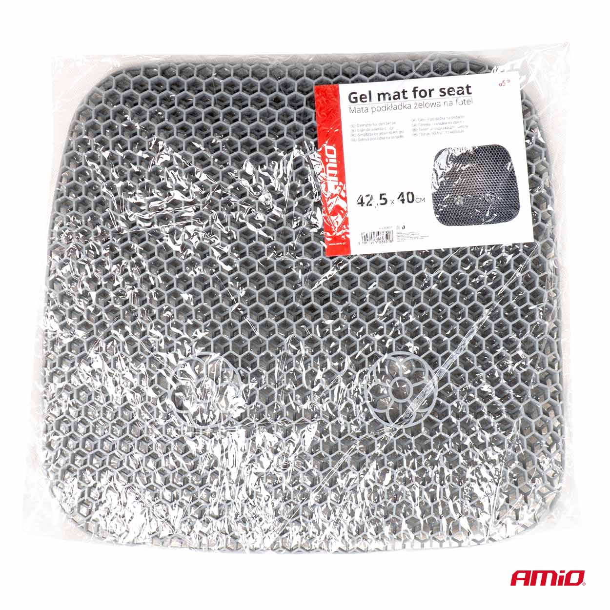 AMIO - Μαξιλαρι Καθισματος Πλαστικο/gel 42X40X5CM Γκρι Χρωμα - 1 Τεμ. (03651/AM) - Thumbnail 6
