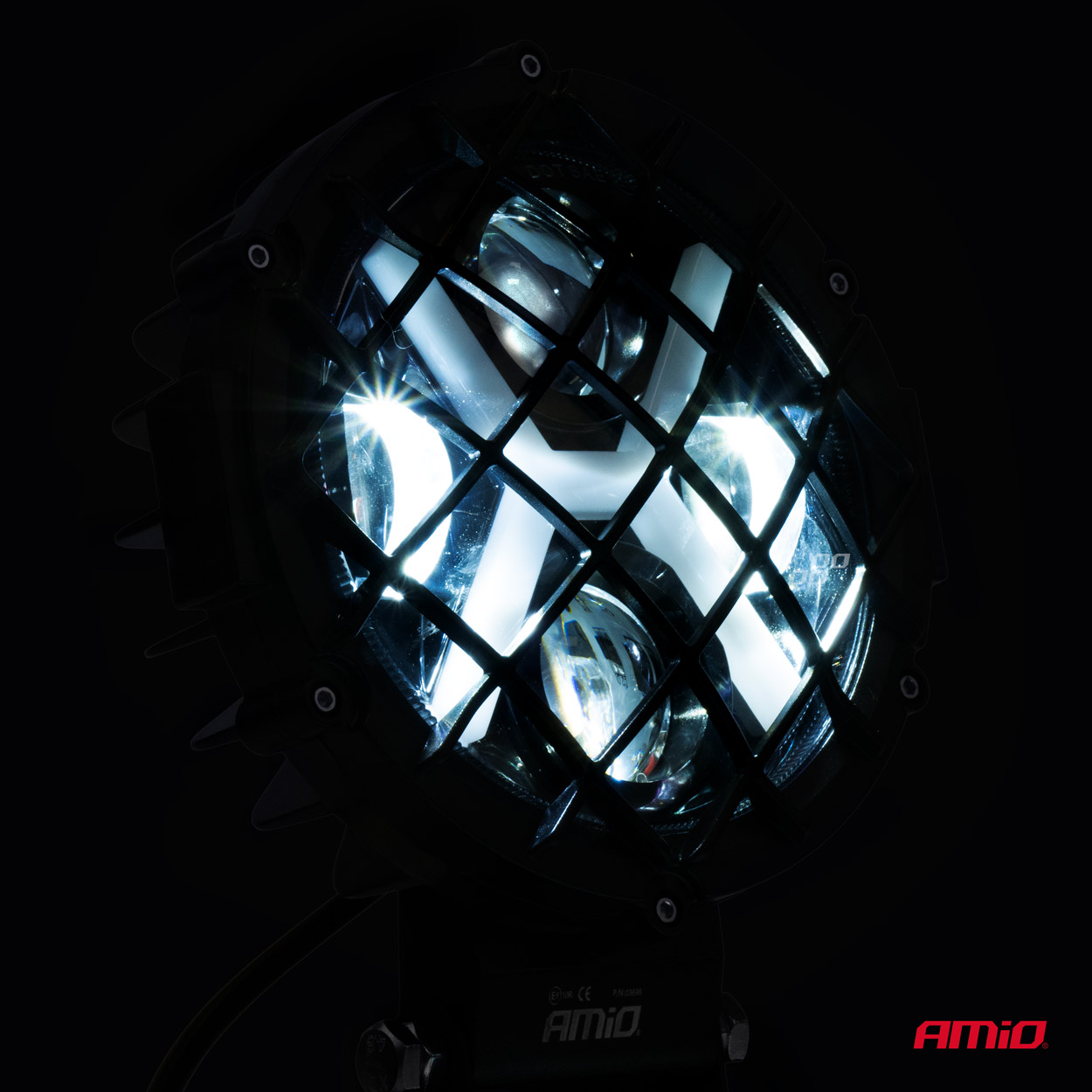 AMIO - Προβολεας Εργασιας Στρογγυλος X-light 5.500LM 9>36V 60W 6.000K 9 LED Φ170X170X65MM 4 Χρησεων - 1 Τεμ. (03698/AM) - Thumbnail 3