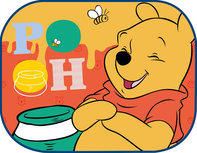 AMIO - Ηλιοπροστασιες Πλαινες Winnie The Pooh Με Βεντουζα 44X35CM - 2 Τεμ. (S59329/AM) - Thumbnail 2