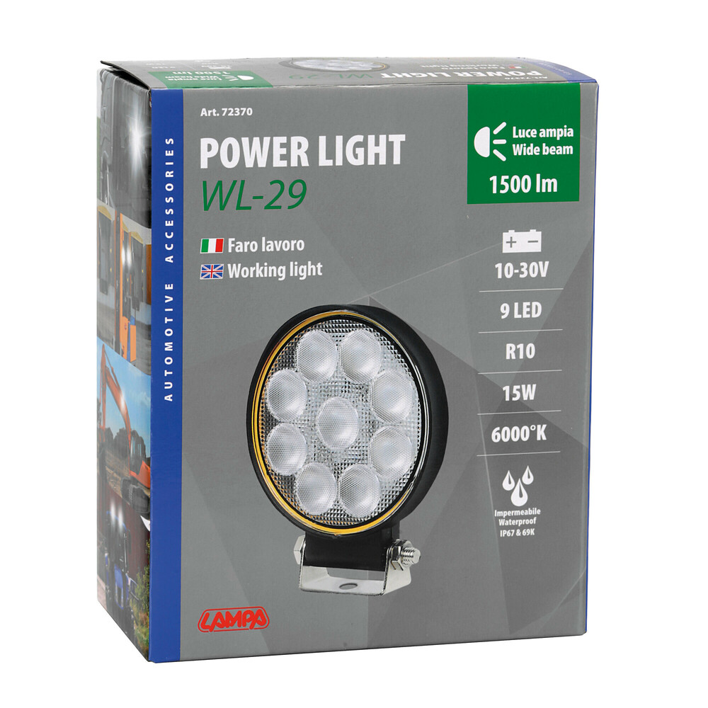 Προβολεας Εργασιας WL-29 10/30V 15W 1500LM 6.000K 9LED Combo (διαθλασης) Στρογγυλος 135X110MM LAMPA - 1 Τεμ. - Thumbnail 6
