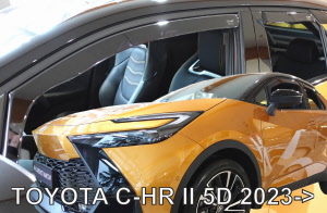 Ανεμοθραυστες Για Toyota C-hr 5D 2023+ Ζευγαρι Απο Ευκαμπτο Φιμε Πλαστικο HEKO - 2 Τεμ