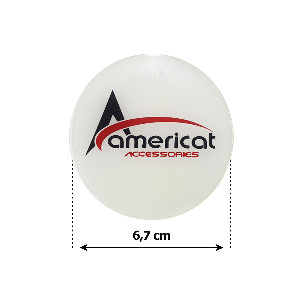 Americat Μονογραμμα Αυτοκολλητα Ζαντων 6,7 Cm Λευκο/κοκκινο/μαυρο Σμαλτου - 4 Τεμ. - Thumbnail 2