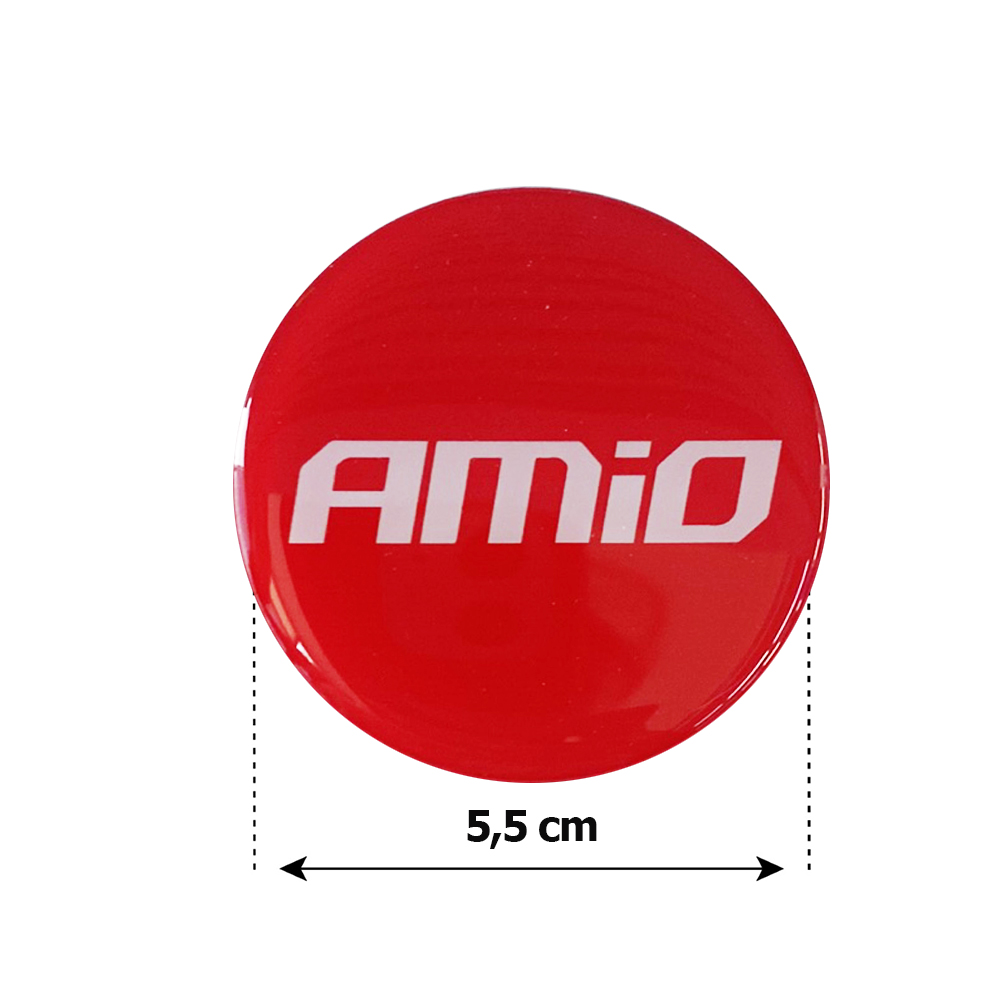 Amio Αυτοκολλητα Ζαντων 5,5 Cm Λευκο/κοκκινο Σμαλτου - 4 Τεμ. - Thumbnail 2