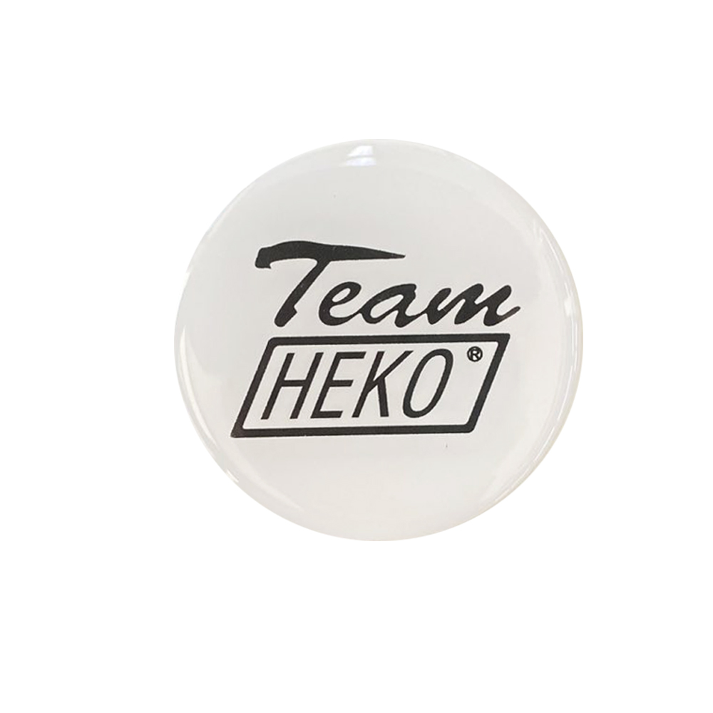 Heko Αυτοκολλητα Ζαντων 7,2 Cm Λευκο/μαυρο Σμαλτου - 4 Τεμ.
