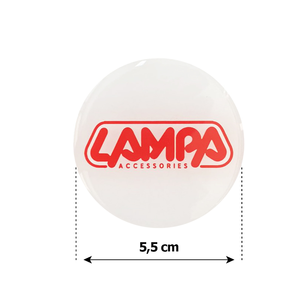 Lampa Αυτοκολλητα Ζαντων 5,5 Cm Λευκο/κοκκινο Σμαλτου - 4 Τεμ. - Thumbnail 2