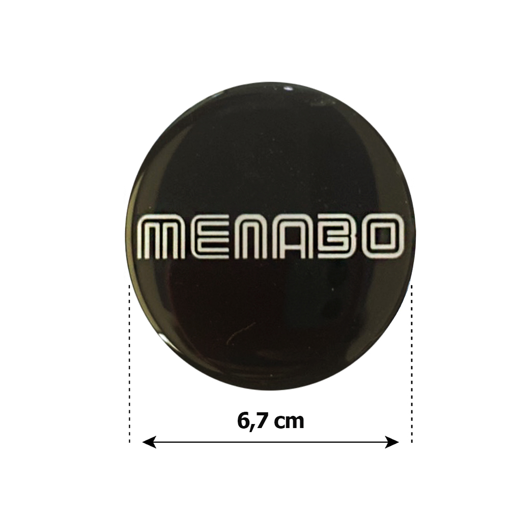Menabo Αυτοκολλητα Ζαντων 6,7 Cm Λευκο/μαυρο Σμαλτου - 4 Τεμ. - Thumbnail 2