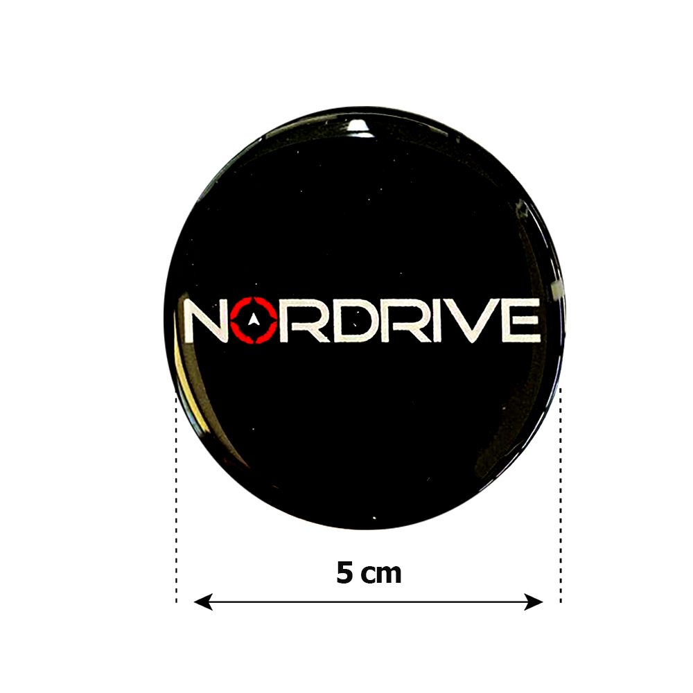 Nordrive Αυτοκολλητα Ζαντων 5 Cm Λευκο/μayρo/kokkino Σμαλτου - 4 Τεμ. - Thumbnail 2