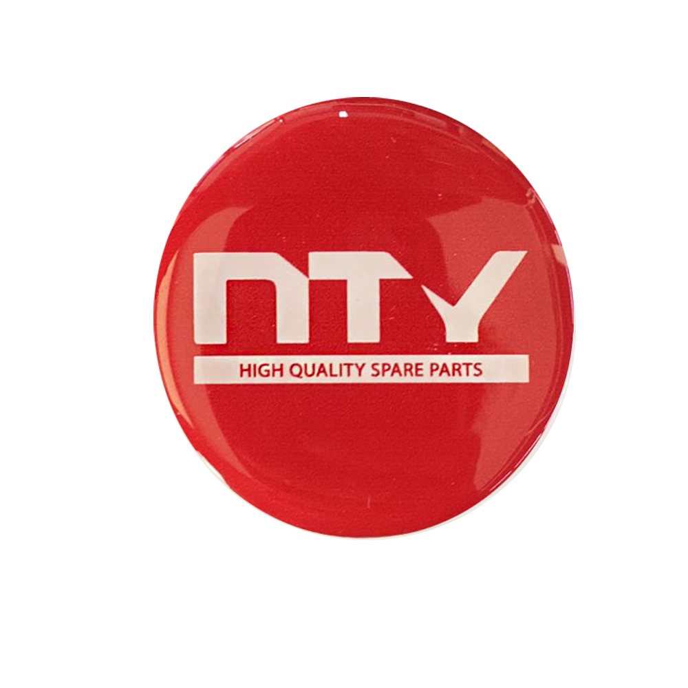 Nty Αυτοκολλητα Ζαντων 6,7 Cm Λευκο/μπορντο Σμαλτου - 4 Τεμ.