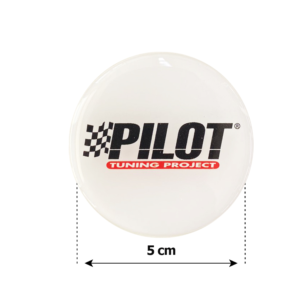 Pilot Αυτοκολλητα Ζαντων 5 Cm Λευκο/μαυρο/κοκκινο Σμαλτου - 4 Τεμ. - Thumbnail 2
