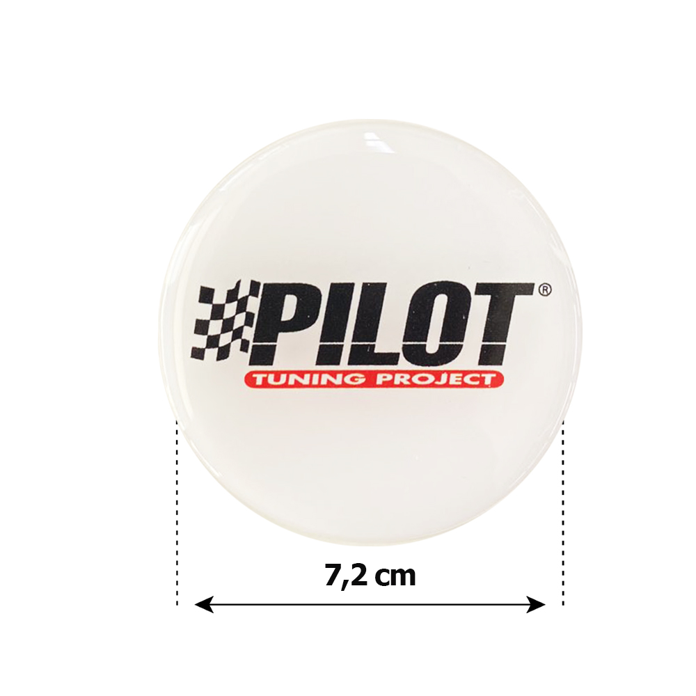 Pilot Αυτοκολλητα Ζαντων 7,2 Cm Λευκο/μαυρο/κοκκινο Σμαλτου - 4 Τεμ. - Thumbnail 2