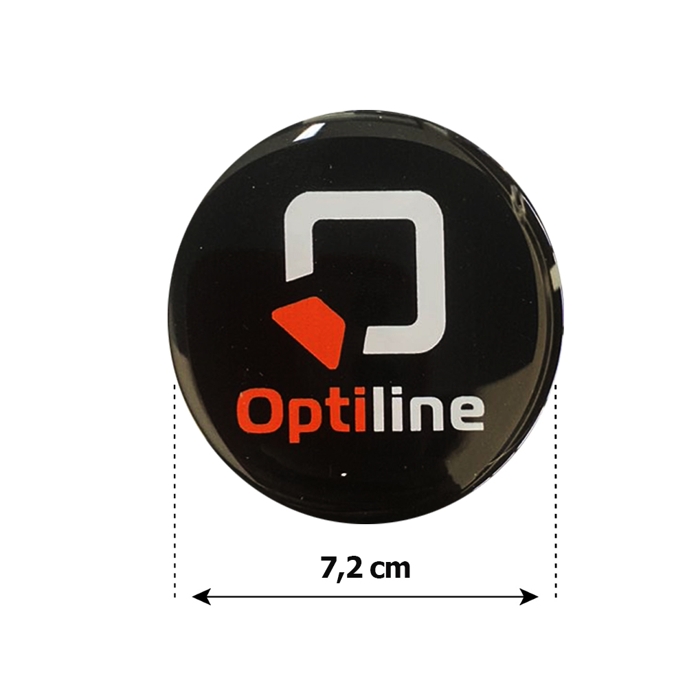 Optiline Αυτοκολλητα Ζαντων 7,2 Cm Λευκο/μαυρο/πορτοκαλι Σμαλτου - 4 Τεμ. - Thumbnail 2