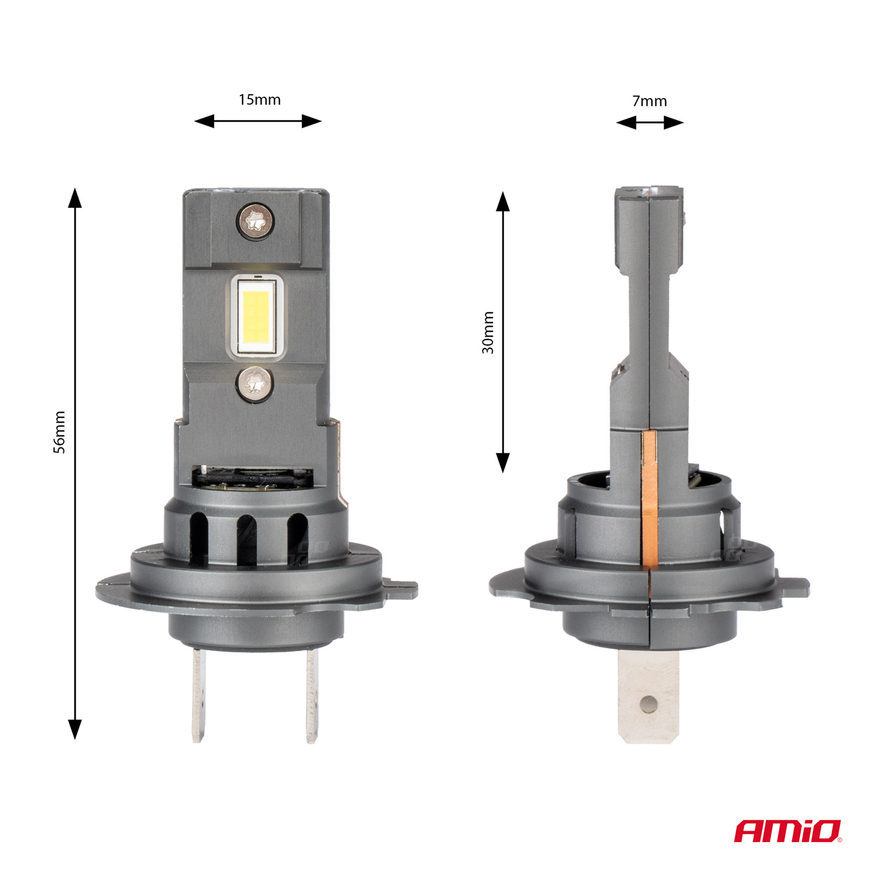 AMIO - Λαμπες LED H7 12V 44W 6.500K 3.936LM Csp X4 Series Aviator Plug & Play - 2 Τεμ. (03764/AM) - Thumbnail 8