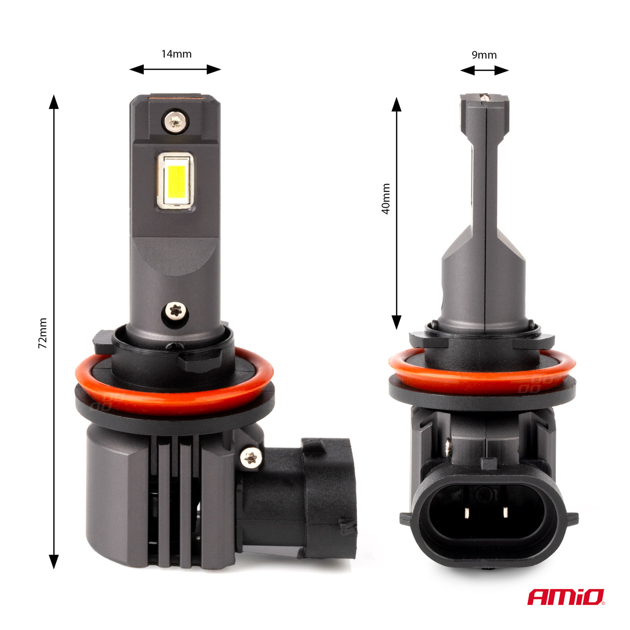 AMIO - Λαμπες LED H8/H9/H11 12V 44W 6.500K 3.936LM X4 Series Aviator Plug & Play - 2 Τεμ. (03765/AM) - Thumbnail 3
