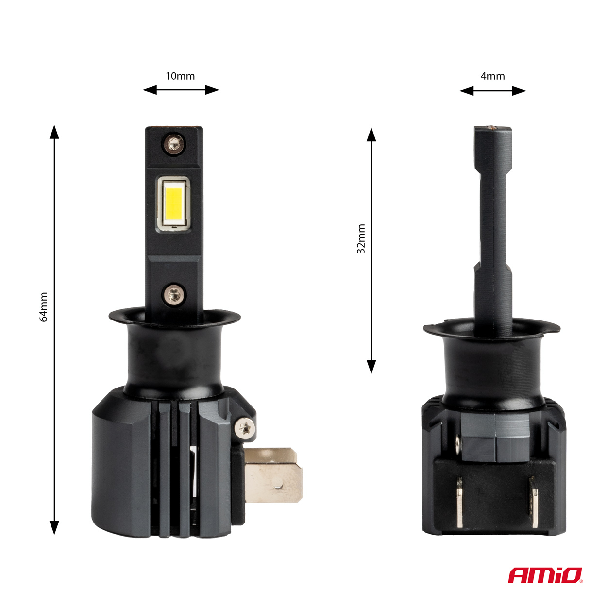 AMIO - Λαμπες LED H3 12V 44W 6.500K 3.936LM Csp X4 Series Aviator Plug & Play - 2 Τεμ. (03762/AM) - Thumbnail 3