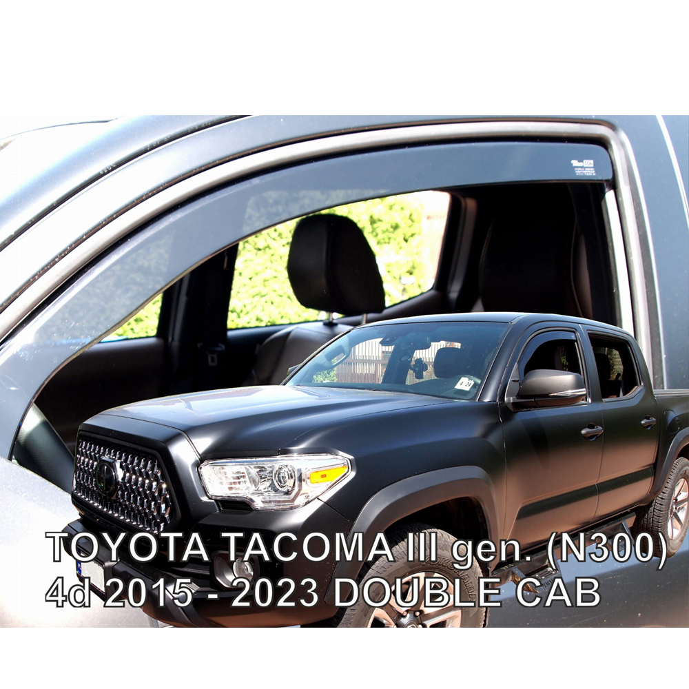Ανεμοθραυστες Για Toyota Tacoma N300 4D Double Cab 2015-2023 - Ζευγαρι Αυτοκινητου Απο Ευκαμπτο Φιμε Πλαστικο HEKO - 2 Τεμ.