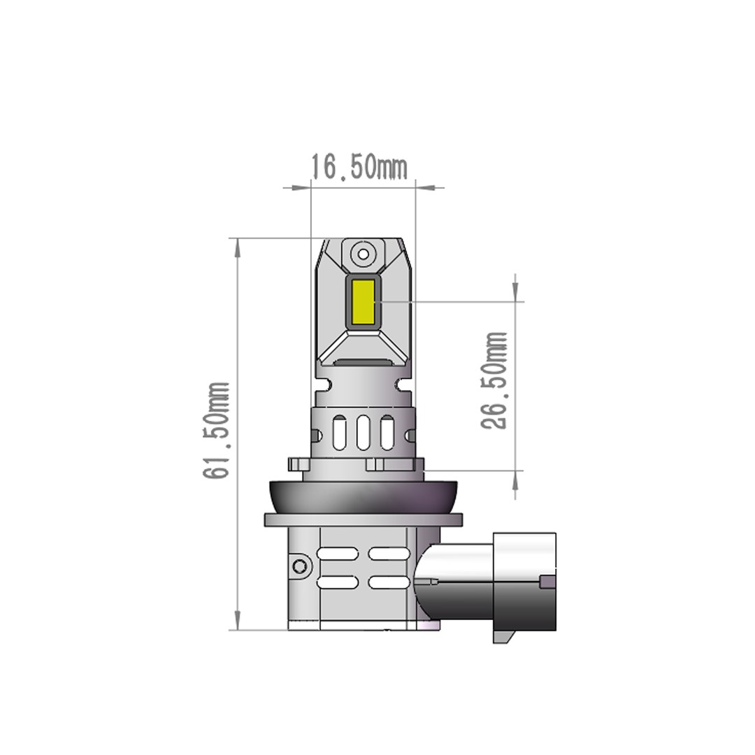 Λαμπες H11 12V 2X 21W MAX6.000K 4600LM Pro Smart Series LED  M-TECH - 2 Τεμ. - Thumbnail 2