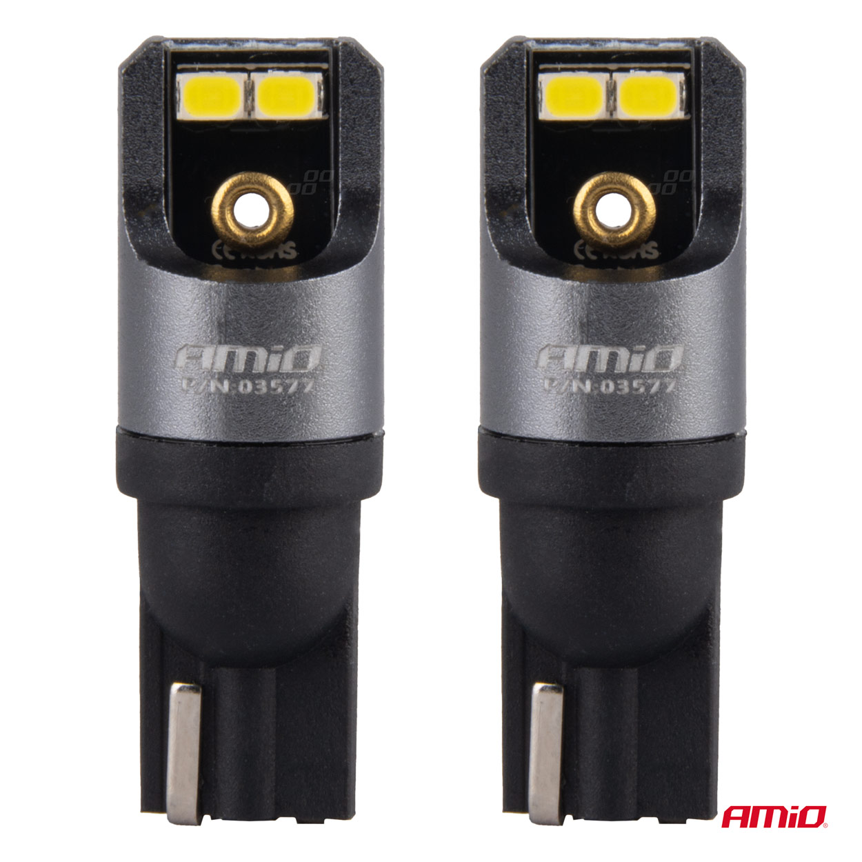 AMIO - Λαμπακια T10 W5W 12/24V 6.000K 4XSMD LED Can-bus Λευκο 2016 Pro Series - 2 Τεμ. (03577/AM) - Thumbnail 2