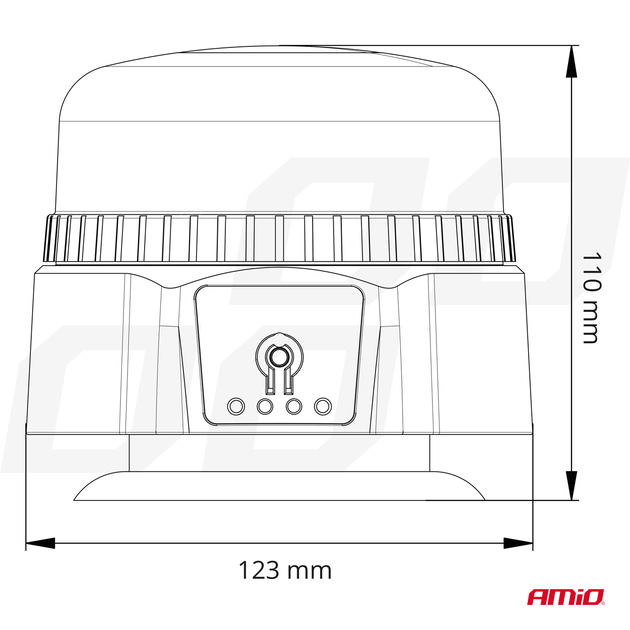 AMIO - Φαρος 12/24V Πορτοκαλι 36XSMD LED Μαγνητικος Επαναφορτιζομενος Ασυρματος R65 R10 IP66 123X110MM - 1 Τεμ. (03931/AM) - Thumbnail 6