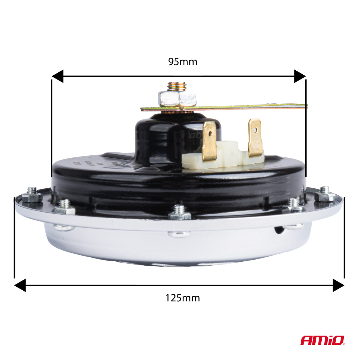 AMIO - Κορνα Αυτοκινητου/τρακτερ 12V 110DB - 1 Τεμ. (04074/AM) - Thumbnail 2
