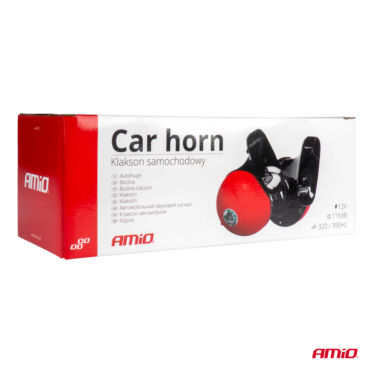 AMIO - Κορνα Σαλιγγαρια 12V - 110DB Κοκκινο/μαυρο - 2 Τεμ. (04075/AM) - Thumbnail 5