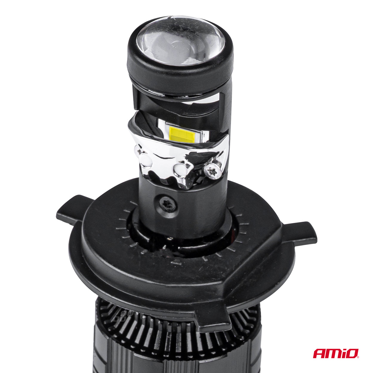 AMIO - Λαμπες H4 Pl-lens Series 9>36V 60W 5.000K 3.800LM LED 2X4575 Smd Can-bus Με Προτζεκτορα - 2 Τεμ. (03667/AM) - Thumbnail 2