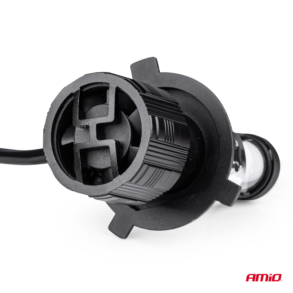 AMIO - Λαμπες H4 Pl-lens Series 9>36V 60W 5.000K 3.800LM LED 2X4575 Smd Can-bus Με Προτζεκτορα - 2 Τεμ. (03667/AM) - Thumbnail 4