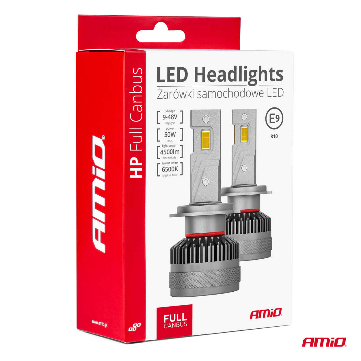 AMIO - Λαμπες H7 9>48V 6.500K 4.500LM 50W Hp Series LED Can-bus (με Ψυκτρα - 2 Τεμ. (03674/AM) - Thumbnail 3