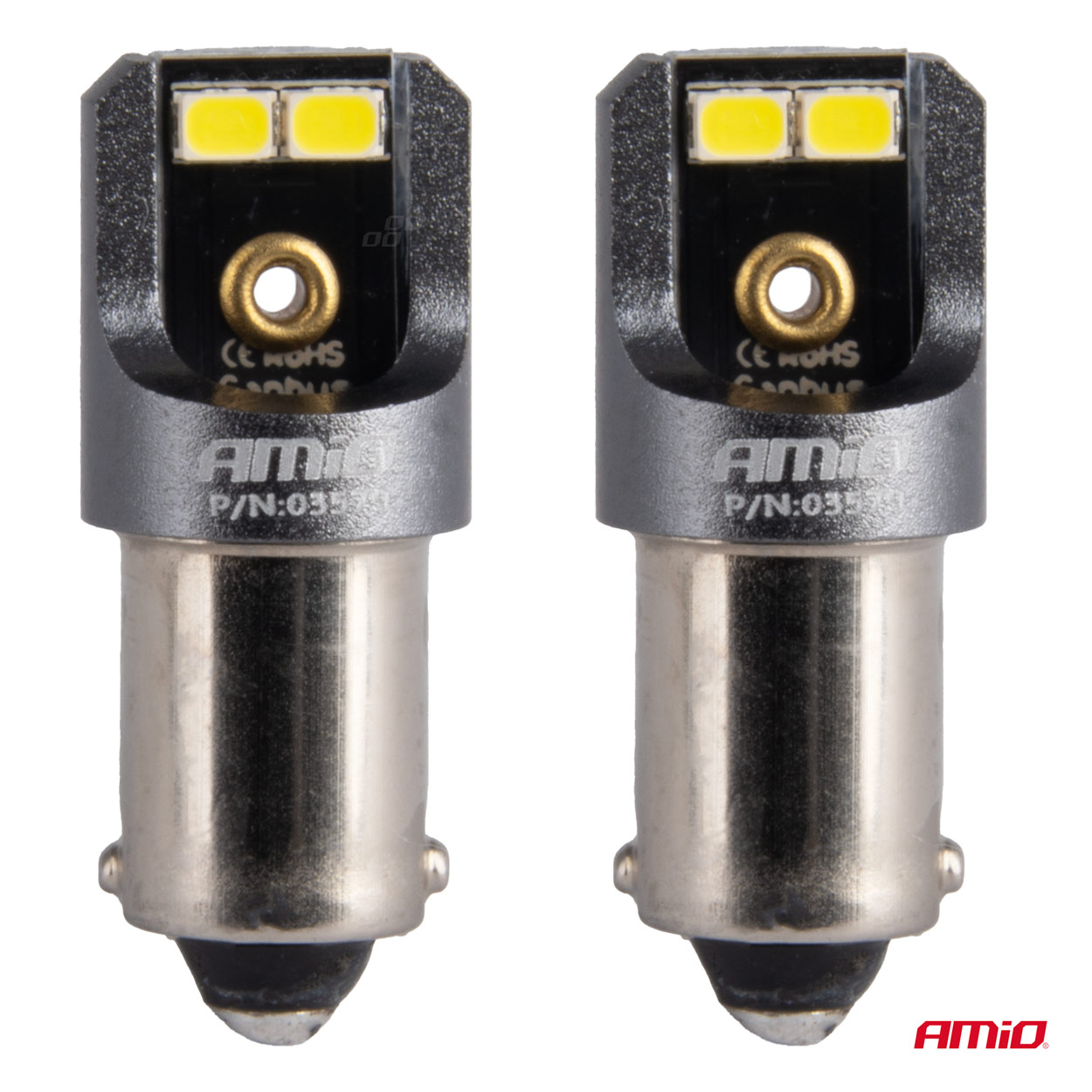 AMIO - Λαμπακια T4W BA9S 12/24V 6.000K 4XSMD LED Can-bus Λευκο 2016 Pro Series - 2 Τεμ. (03579/AM) - Thumbnail 2