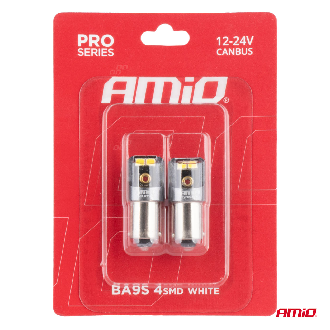 AMIO - Λαμπακια T4W BA9S 12/24V 6.000K 4XSMD LED Can-bus Λευκο 2016 Pro Series - 2 Τεμ. (03579/AM) - Thumbnail 4