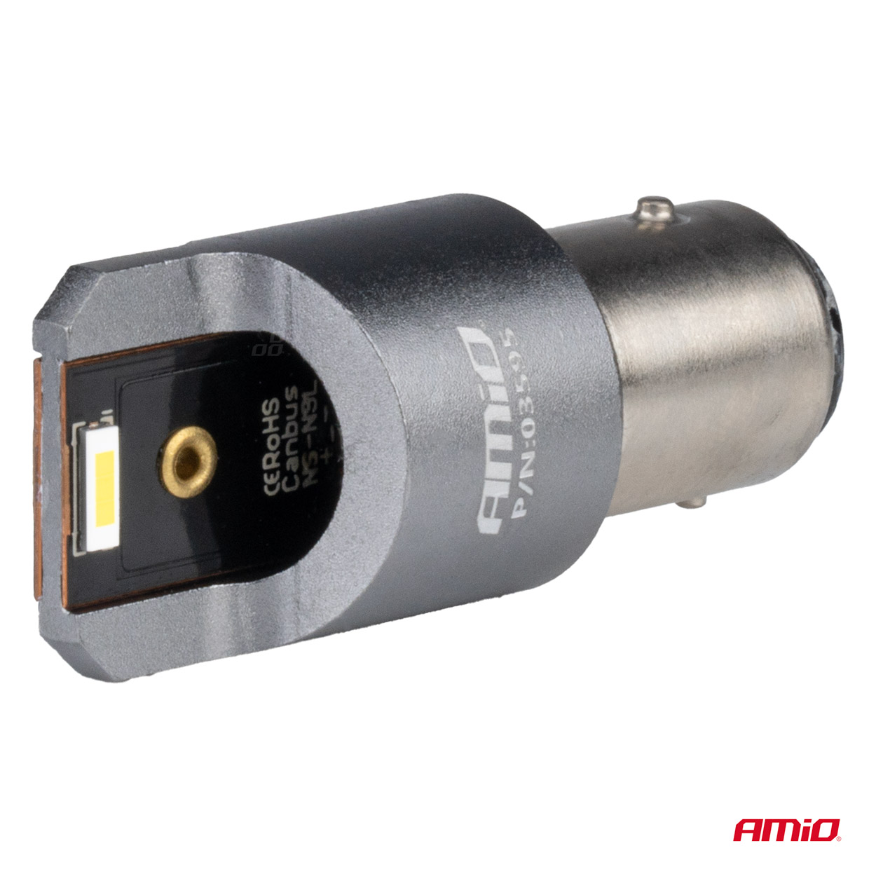 AMIO - Λαμπακια P21/5W BAY15D 12/24V 6.000K 2XSMD LED Full Can-bus Λευκο Pro Series - 2 Τεμ. (03595/AM) - Thumbnail 3