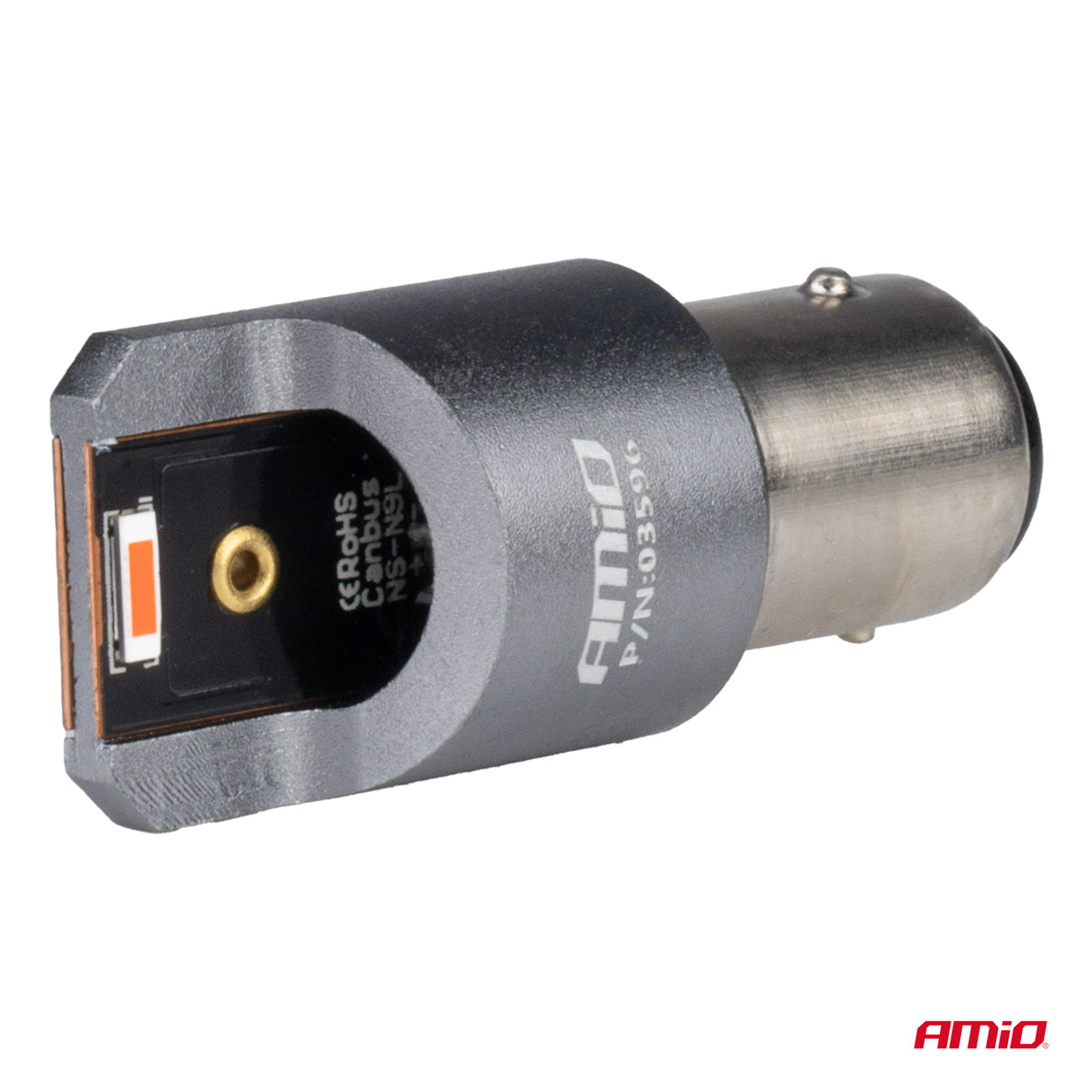 AMIO - Λαμπακια P21/5W BAY15D 12/24V 6.000K 2XSMD LED Full Can-bus Κοκκινο Pro Series - 2 Τεμ. (03596/AM) - Thumbnail 3