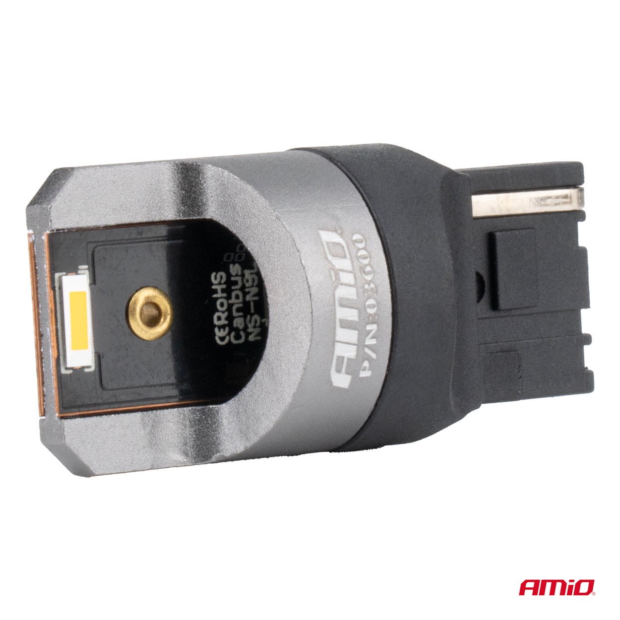 AMIO - Λαμπακια WY21W 7440 12/24V 6.000K 2XSMD LED Full Can-bus Πορτοκαλι Pro Series - 2 Τεμ. (03600/AM) - Thumbnail 3