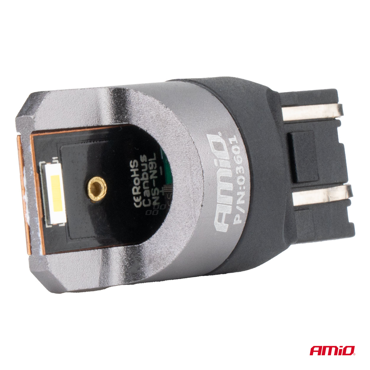 AMIO - Λαμπακια W21/5W 7443 12/24V 6.000K 2XSMD LED Full Can-bus Λευκο Pro Series - 2 Τεμ. (03601/AM) - Thumbnail 3