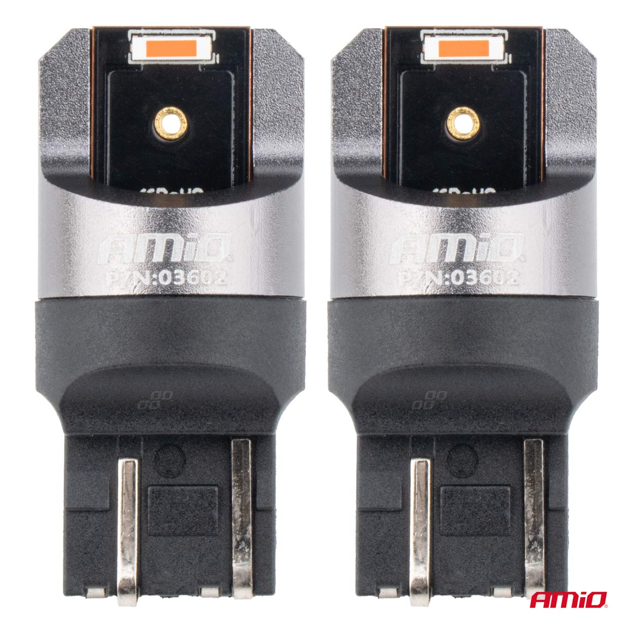 AMIO - Λαμπακια W21/5W 7443 12/24V 6.000K 2XSMD LED Full Can-bus Κοκκινο Pro Series - 2 Τεμ. (03602/AM) - Thumbnail 2