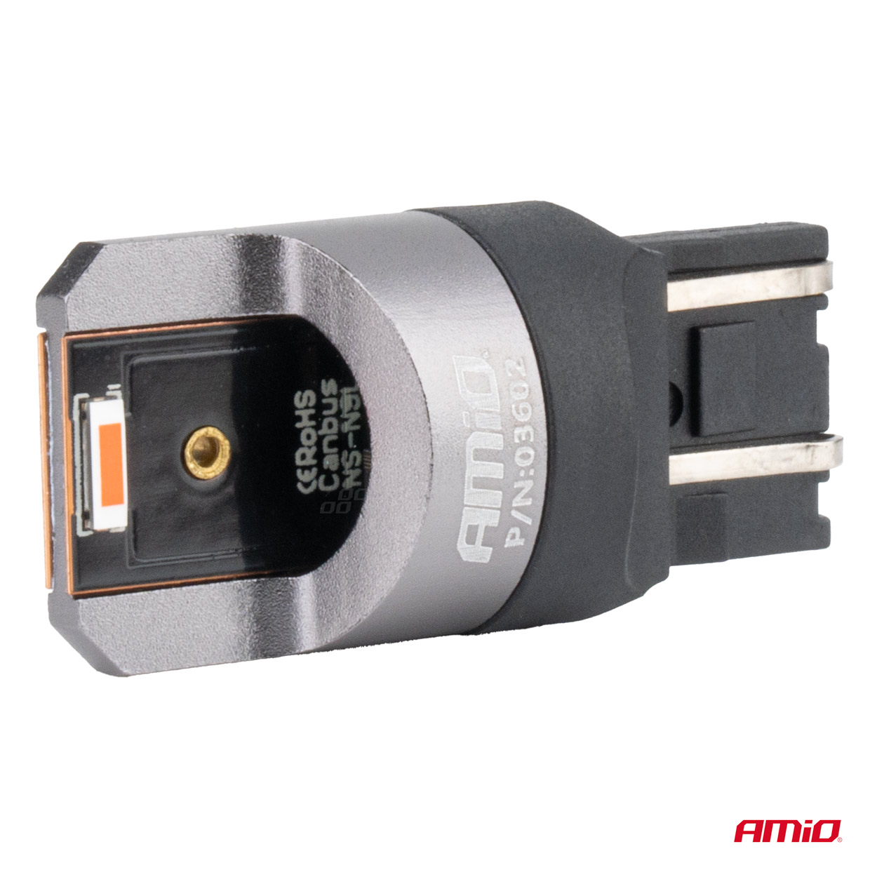 AMIO - Λαμπακια W21/5W 7443 12/24V 6.000K 2XSMD LED Full Can-bus Κοκκινο Pro Series - 2 Τεμ. (03602/AM) - Thumbnail 3