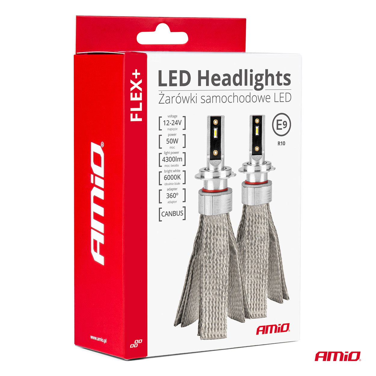 AMIO - Λαμπες LED H15 4300LM 12-24V - 50W - 6000K - 2 Τεμ. (03666/AM) - Thumbnail 4