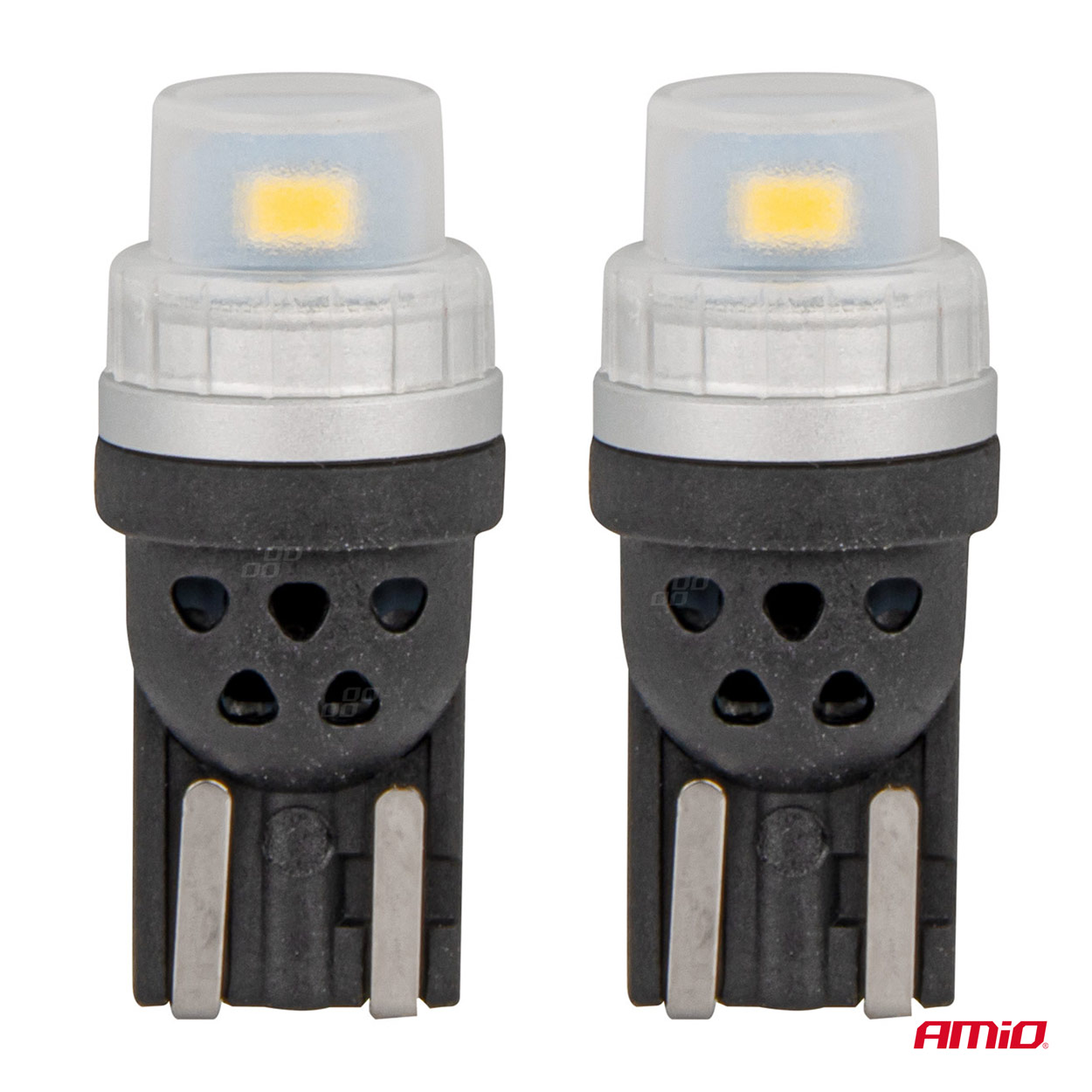 AMIO - Λαμπακια T10 W5W 12/24V 2X3020 Smd LED Λευκο Pure Light Series - 2 Τεμ. (03726/AM) - Thumbnail 2