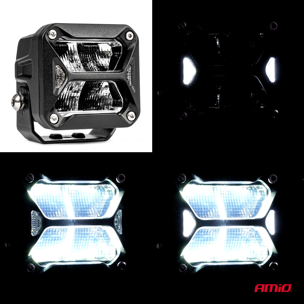 AMIO - Προβολεας Οδηγησης LED Pro IP67 10-30V 18W Τετραγωνος 82X78X76MM - 1 Τεμ. (03867/AM) - Thumbnail 7