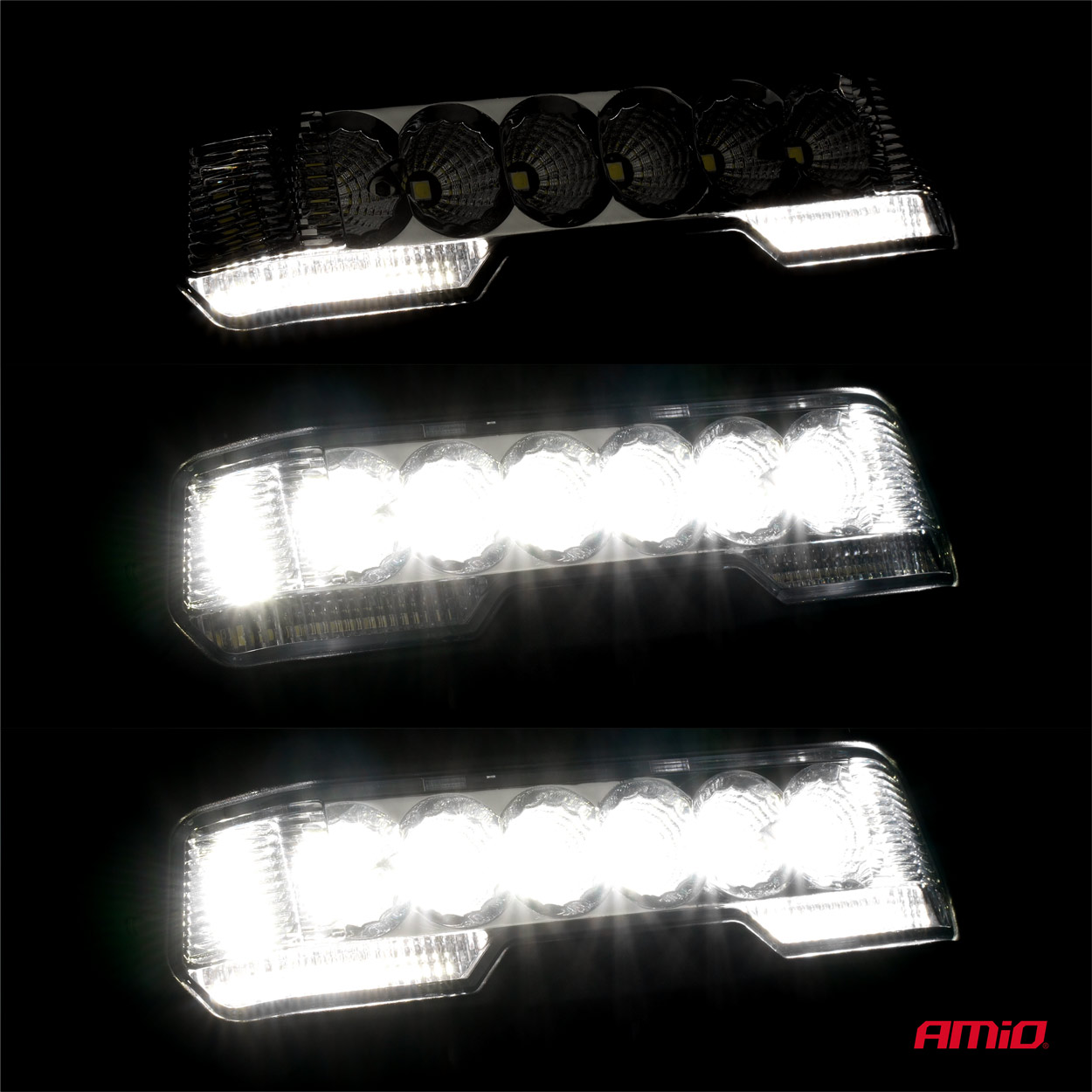 AMIO - Προβολεας Οδηγησης Στρογγυλος IP67 3600LM 10-30V - 41W - 6000K - 9 LED - 146X146X82MM - 1 Τεμ. (03869/AM) - Thumbnail 7