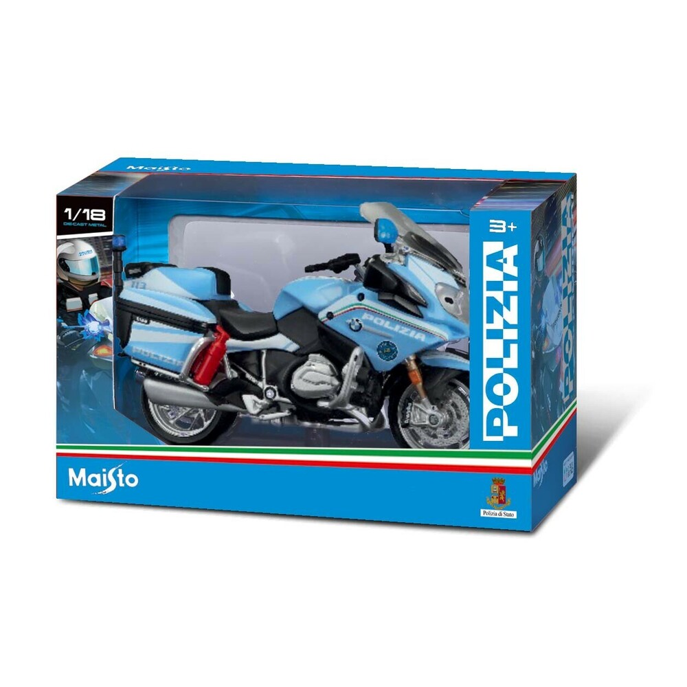 Μινιατουρα Bmw R1200RT Moto Αστυνομιας Polizia 1:18 Burago - 1 Τεμ. - Thumbnail 2