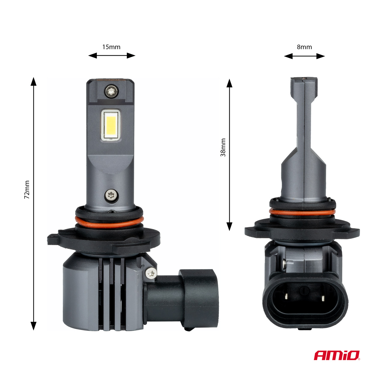 AMIO - Λαμπες LED HB3 12V 44W 6.500K 3.936LM LED X4 Series Aviator Plug & Play - 2 Τεμ. (03766/AM) - Thumbnail 3