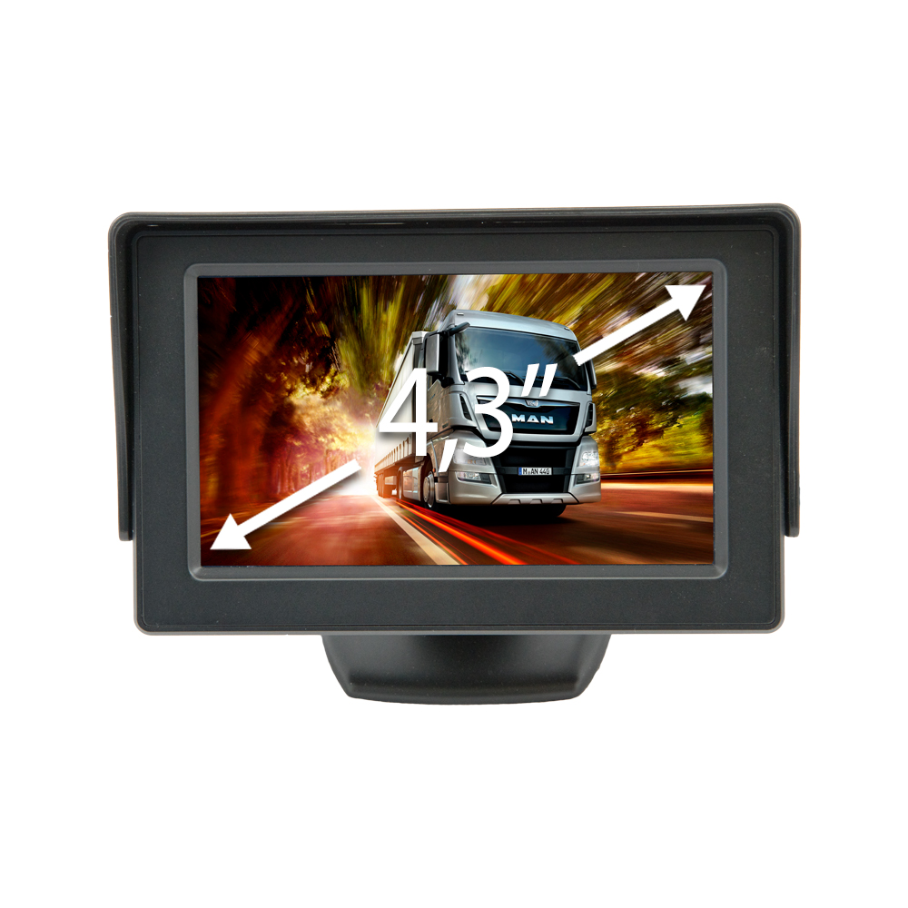 Οθονη Monitor Tft Lcd 4,3'' 12-24V Για Καμερες Με Βαση Στηριξης DGA - 1 Τεμ.
