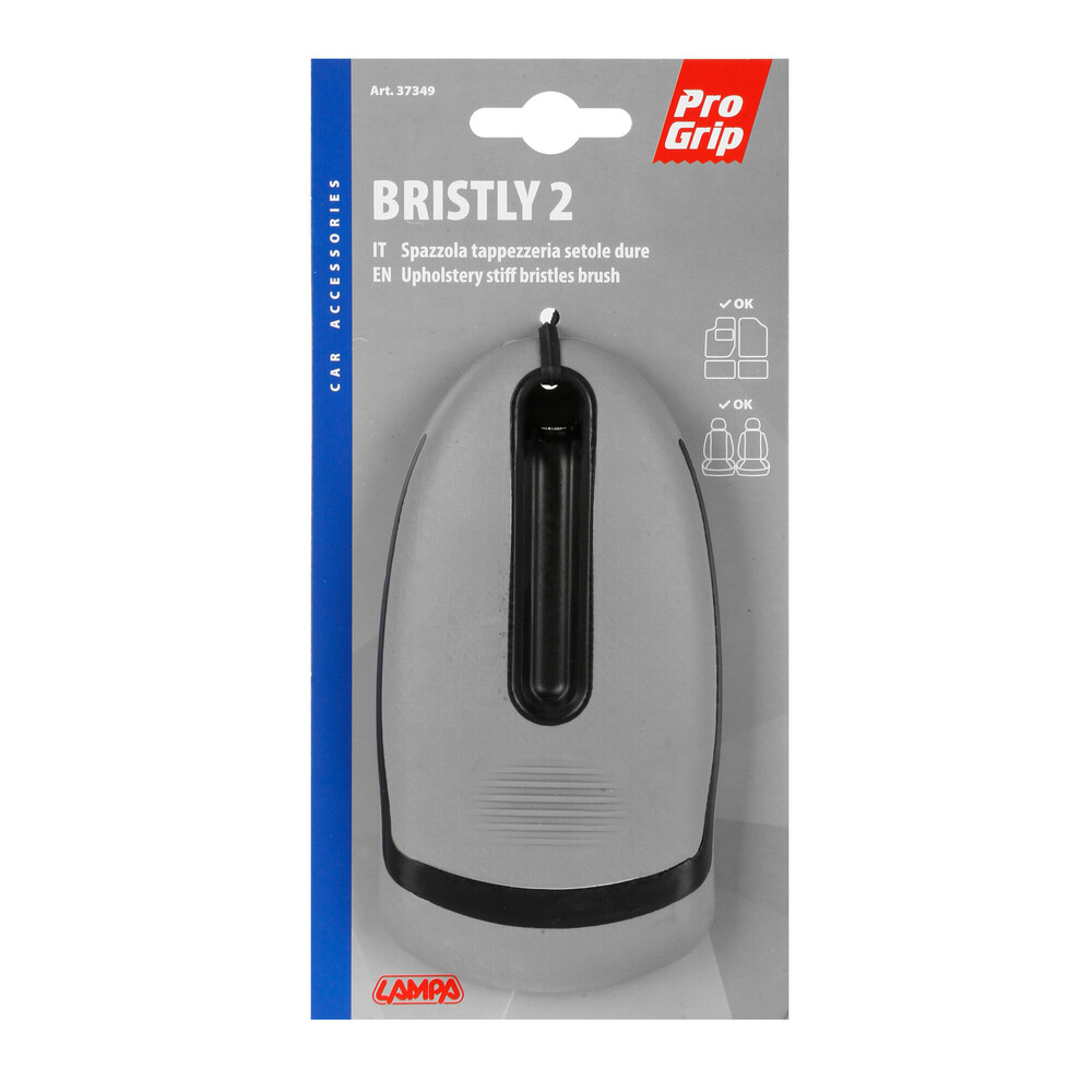 Βουρτσα Καθαρισμου Χειρος Bristly 2 Pro-grip Καταλληλη Για Καθισματα/πατακια Γκρι-μαυρο LAMPA  - 1 Τεμ. - Thumbnail 3