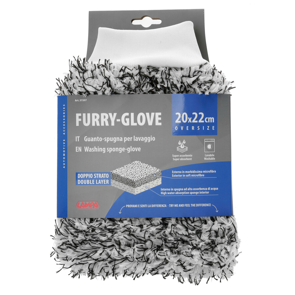 Γαντι Πλυσιματος Με Μικροινες Furry-golve 20X22CM LAMPA  - 1 Τεμ. - Thumbnail 3
