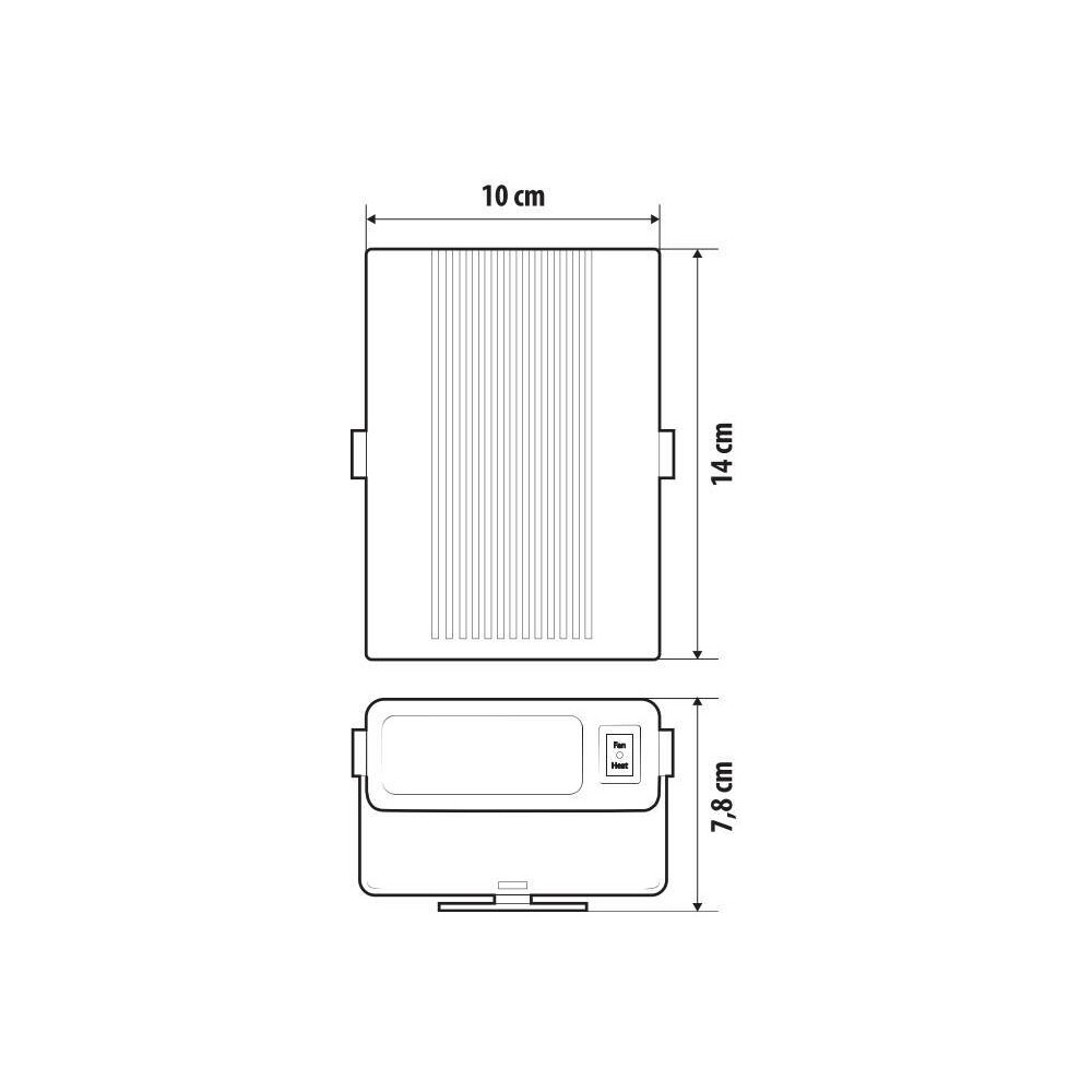 Αεροθερμο / Ανεμιστηρας 24V/150W Για Ψυχρο / Θερμο Αερα Κεραμικης Θερμανσης  Με Καλωδιο 140CM 140X100X78 LAMPA -1 Τεμ. - Thumbnail 4