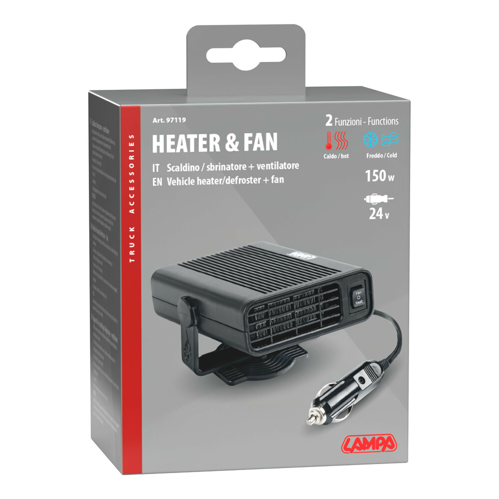 Αεροθερμο / Ανεμιστηρας 24V/150W Για Ψυχρο / Θερμο Αερα Κεραμικης Θερμανσης  Με Καλωδιο 140CM 140X100X78 LAMPA -1 Τεμ. - Thumbnail 5