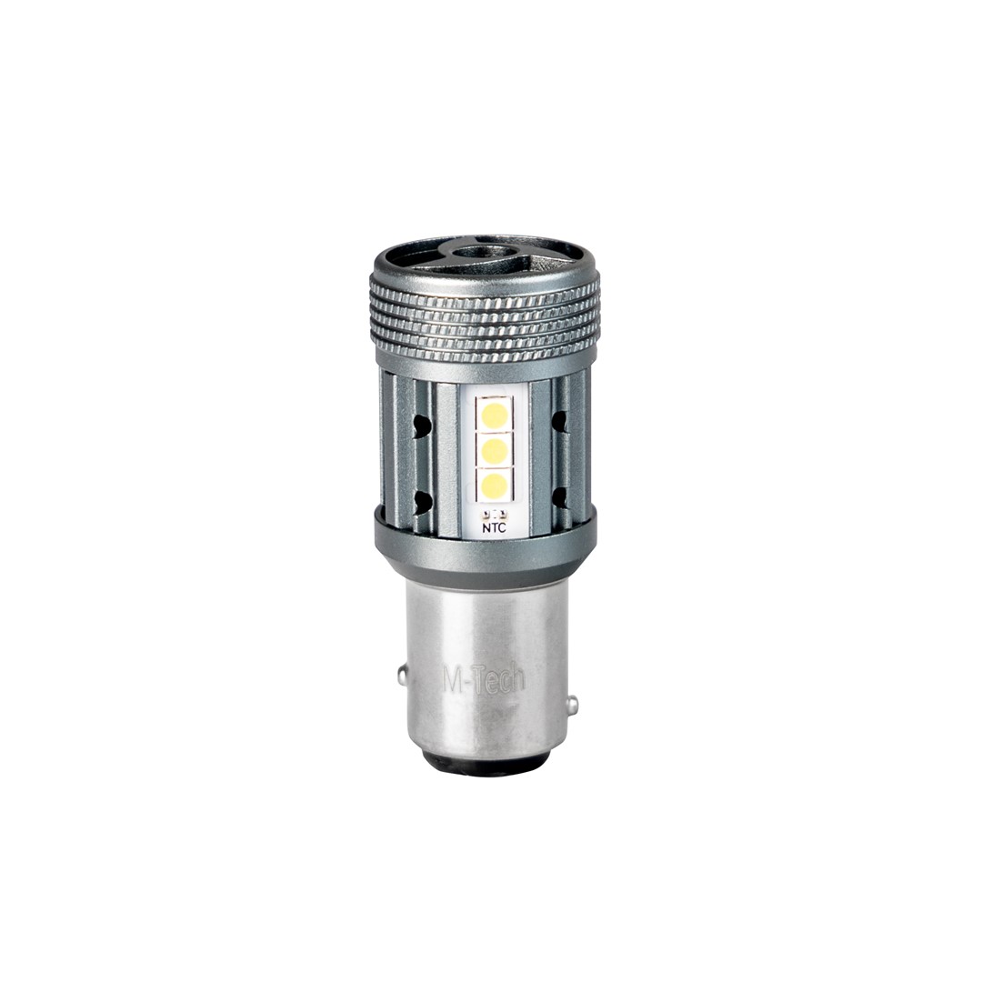Λαμπακι P21/5W 12/24V BAY15D 12XSMD3030 LED Can-bus Λευκο Platinium Blister M-TECH - 1 Τεμ - Thumbnail 2
