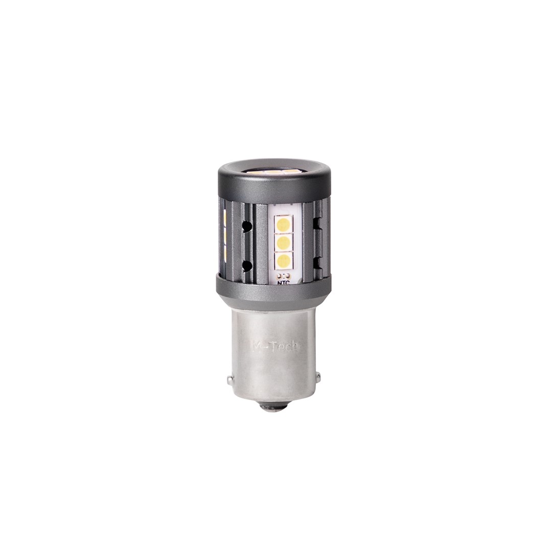 Λαμπακι P21W 12/24V 1156 BA15S 600LM 4W 15X3030SMD LED Can-bus Λευκο Platinium Blister M-TECH - 1 Τεμ. - Thumbnail 2