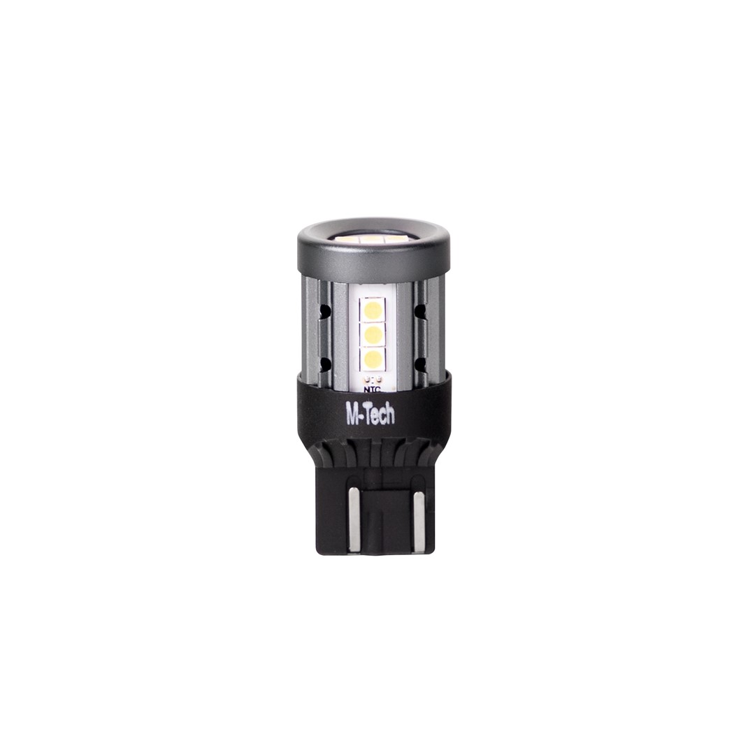 Λαμπακι W21/5W T20 7443 W3X16Q 12/24V 600LM 4W 15X3030SMD LED Can-bus Platinium Λευκο Blister - 1 Τεμ. - Thumbnail 2