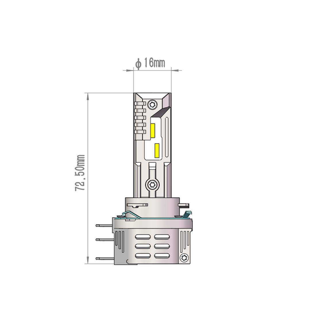 Λαμπα LED H15 12V IP65 6.000K 4.600LM LED Set Pro Smart Series M-TECH - 2 Τεμ. - Thumbnail 3